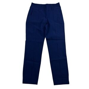 So Slimming By Chicos Purple Denim Straight Leg Jeans Sz 12 (Chicos 2) Stretch